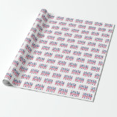 Let's Go Brandon Red White Blue America Stars Cadeaupapier (Uitgerold)