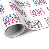 Let's Go Brandon Red White Blue America Stars Cadeaupapier (Rol Hoek)