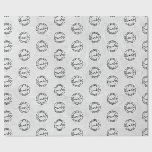 Let's Go Brandon Stamped Seal Design Marble Gray Cadeaupapier (Vlak)