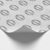 Let's Go Brandon Stamped Seal Design Marble Gray  Cadeaupapier (Hoek)
