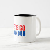 lets go brandon tweekleurige koffiemok (Voorkant rechts)