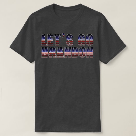 Lets Go Brandon Typografie Meme T-shirt (Design voorkant)