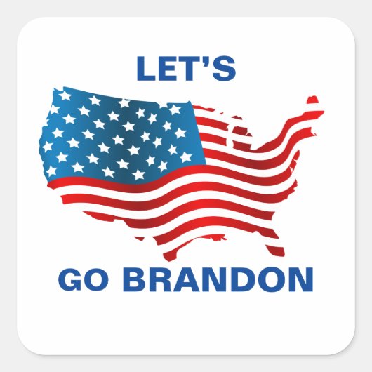 Lets Go Brandon Vierkante Sticker (Voorkant)