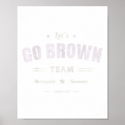 Lets Go Bruin Team Zomerkamp Team Kleur Poster (Voorkant)