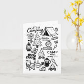 Lets Go Camping Natuur Lover Campfire Adventure Aw Kaart (Gele Bloem)