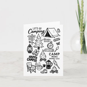 Lets Go Camping Natuur Lover Campfire Adventure Aw Kaart