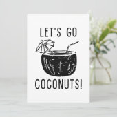 Let's Go Conuts Bedankkaart (Staand voorkant)