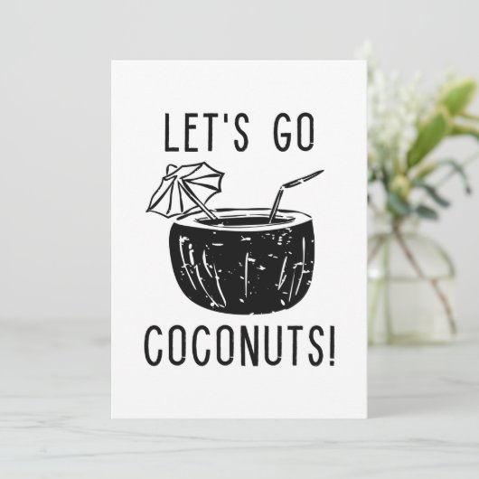 Let's Go Conuts Bedankkaart (Staand voorkant)