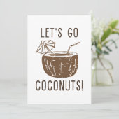 Let's Go Conuts Bedankkaart (Staand voorkant)