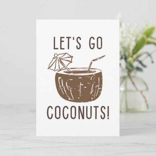 Let's Go Conuts Bedankkaart (Staand voorkant)