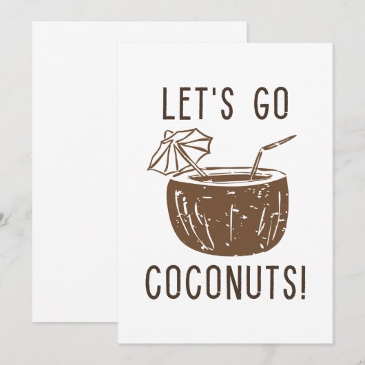 Let's Go Conuts Bedankkaart (Voorkant / Achterkant)