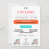 Let's Go Cycling Invitation Kaart (Voorkant)