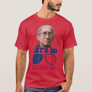 Let's Go Darwin USA Flag Vintage Fauci Ouchie Scie T-shirt
