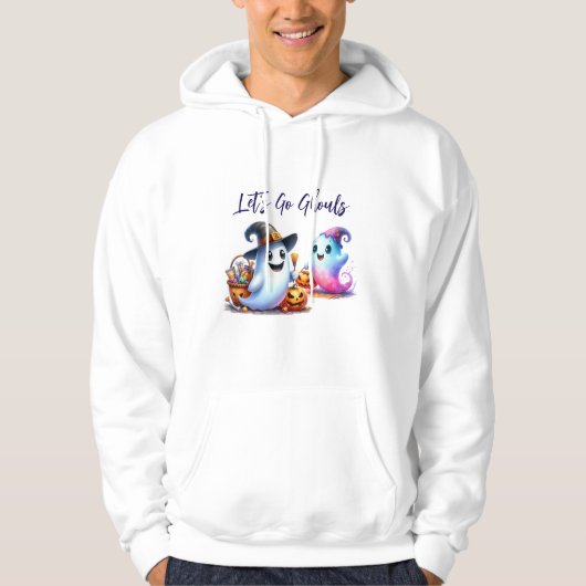 Let's Go Ghouls, 2 Schattigee spook Halloween Hoodie (Voorkant)