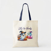 Let's Go Ghouls, 2 Schattigee spook Halloween Tote Bag (Voorkant)
