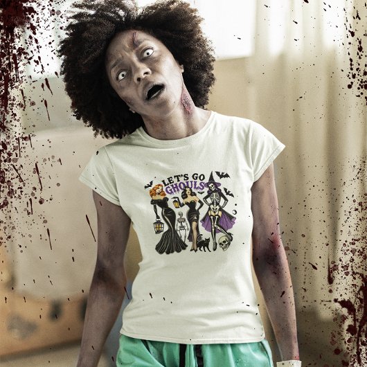 Let's Go Ghouls Halloween Design Tri-Blend Shirt