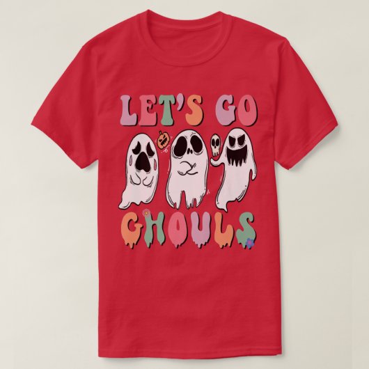 Let's Go Ghouls Halloween Shirt Ghost Costume Men (Design voorkant)