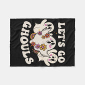 Lets Go Ghouls Kostuum Halloween Pumpkin Ghost Fleece Deken (Voorkant (Horizontaal))