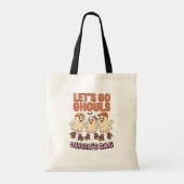 Let's Go Ghouls Roller Schaats Halloween Naam Tote Bag (Achterkant)
