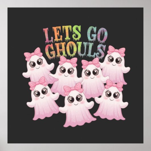 Let's Go Ghouls - Schattige & Grappig Halloween On Poster (Voorkant)