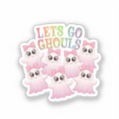 Let's Go Ghouls - Schattige & Grappig Halloween Sticker (Voorkant)