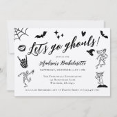 Let's Go Ghouls Spooky Whimsical Bachelorette Kaart (Voorkant)