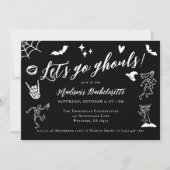 Let's Go Ghouls Spooky Whimsical Bachelorette Kaart (Voorkant)