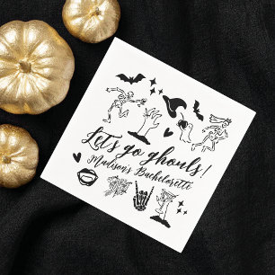 Let's Go Ghouls Spooky Whimsical Bachelorette Servet