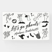 Let's Go Ghouls Spooky Whimsical Bachelorette Spandoek (Horizontaal)