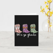 Let's Go Ghouls Western Cowgirl Boots Soky Hallowe Kaart (Gele Bloem)