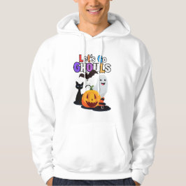 Let's Go GHOULS: Zwart en Sinaasappel Spooky Hallo Hoodie