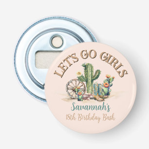 Lets Go Girls Blush Roze Verjaardagsfeestje Keepsa Button Flesopener
