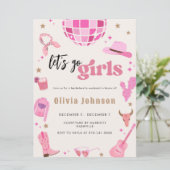 Let's Go Girls Nashville Roze Rodeo | Bachelorette Kaart (Staand voorkant)