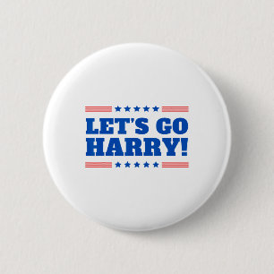 Let's Go Harry - Je stemt vandaag op Trump Funny 2 Ronde Button 5,7 Cm