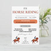 Let's Go Horse Riding Invitation Kaart (Staand voorkant)