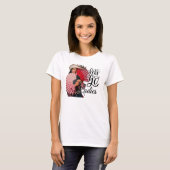 Let's Go Ladies - Cowgirl met fans T-shirt (Voorkant volledig)