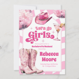 Let's Go Meisje Roze Cowgirl Bachelorette Route Kaart