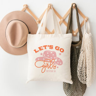 Let's Go Meisjes Cowboy Pet Bachelorette Aangepast Tote Bag