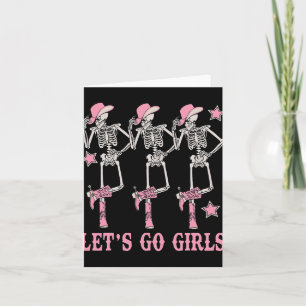 Let's Go Meisjes Western Skelet Cowgirls Bachelore Kaart
