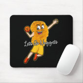 Lets Go Nuggets - Kip Nugget Bysketbyll Speler Muismat (Met muis)