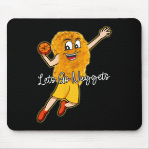 Lets Go Nuggets - Kip Nugget Bysketbyll Speler Muismat