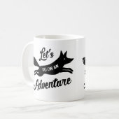 Let's Go On An Adventure White Mug Koffiemok (Voorkant links)