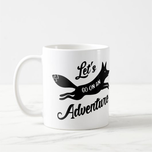 Let's Go On An Adventure White Mug Koffiemok (Links)