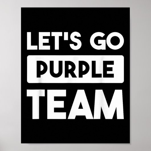 Lets Go Paarse Team War Game Wedstrijd Zomer Ca Poster (Voorkant)