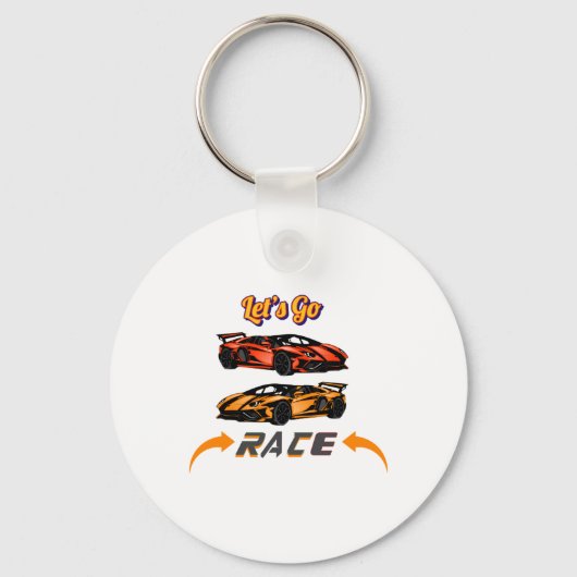 Let's Go Race - Supercar Speed Racing Design Stick Sleutelhanger (Voorkant)