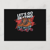 Lets Go Skating Inline Skater Roller Skates Gift Briefkaart (Voorkant)