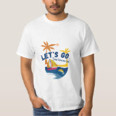 Let's Go Swimming - Leuk zomerstrand T-shirt (Voorkant)
