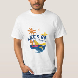 Let's Go Swimming - Leuk zomerstrand T-shirt