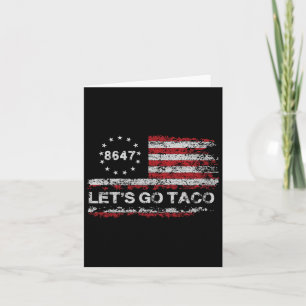 Let's Go Taco 8647 US Flag 86 47 Mannen Vrouwen 10 Kaart