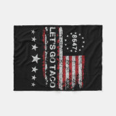 Let's Go Taco 8647 US Flag 86 47 Mannen Vrouwen 2 Fleece Deken (Voorkant (Horizontaal))